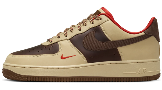 Nike Air Force 1 Low – Light British / Cacao Wow / Red